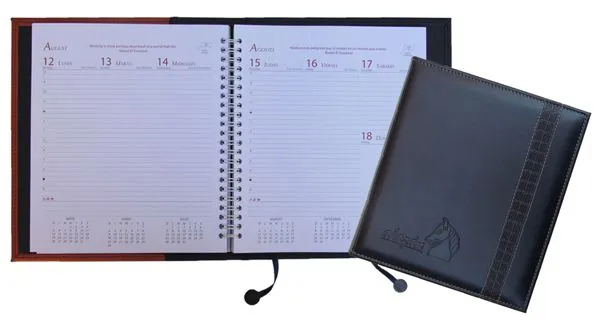 Agenda motivacional MOD. 102 en curpiel personalizada